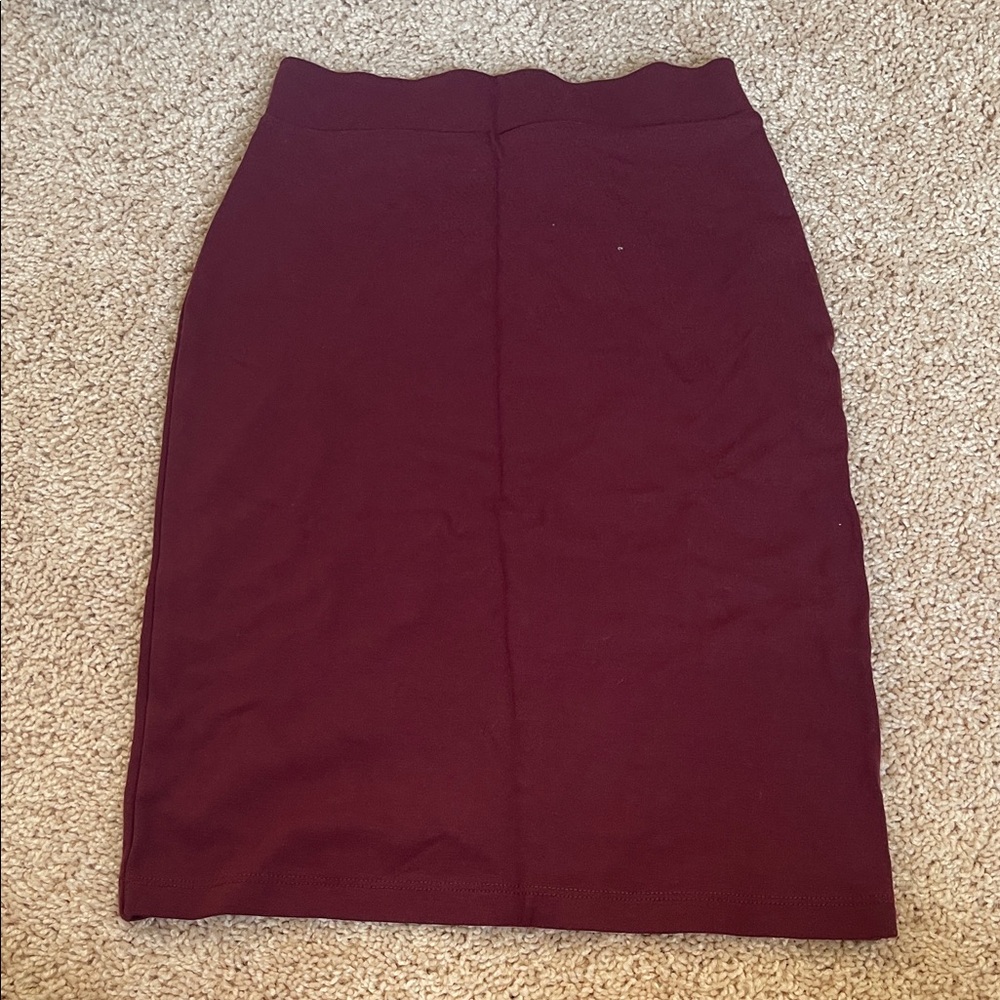 Charlotte Russe Deep Red Pencil Skirt